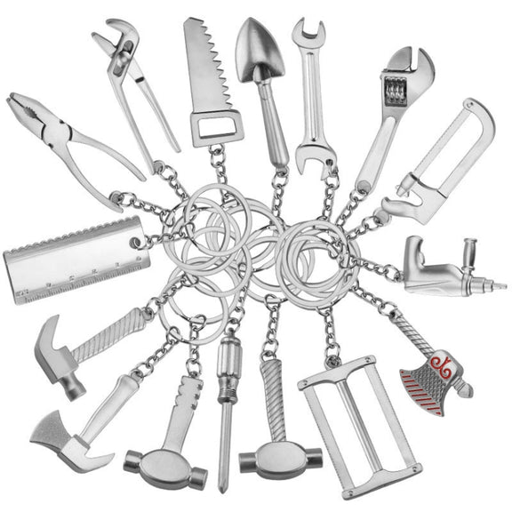 10 PCS Tool Metal Keychain Car Key Ring Pendant, Colour: H-550 Screwdriver