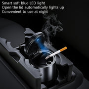 BEN.JACK Ashtray With Cover Personality Multi-Function Universal Car Ashtray(Silver)