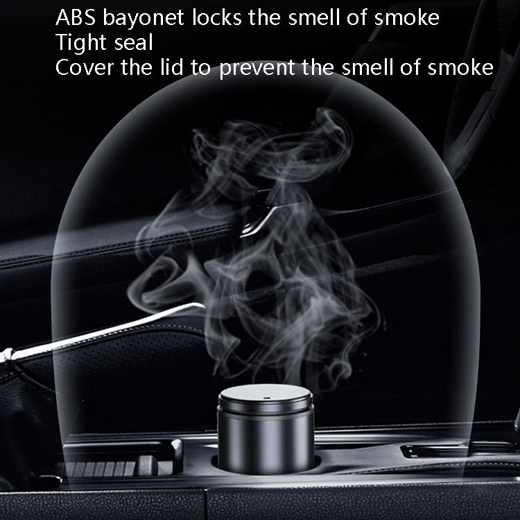 BEN.JACK Ashtray With Cover Personality Multi-Function Universal Car Ashtray(Silver)
