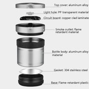BEN.JACK Ashtray With Cover Personality Multi-Function Universal Car Ashtray(Silver)