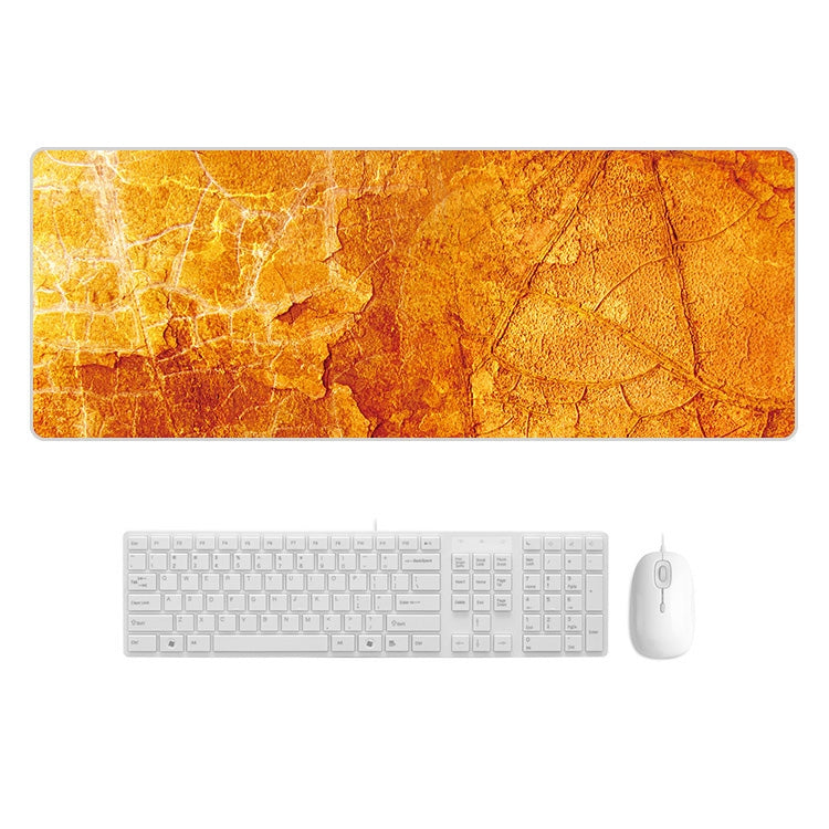 300x800x5mm Marbling Wear-Resistant Rubber Mouse Pad(Yellow Marble) - Mouse Pads by PMC TechLife | Online Shopping South Africa | PMC TechLife | Buy Now Pay Later Mobicred