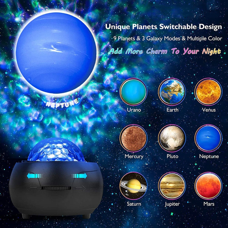 DQ-M3 LED Rotating Starry Sky Light Bluetooth Music Planets Ocean Projector Support TF Card,Style: USB Powered(Black) - Novelty Lighting by PMC TechLife | Online Shopping South Africa | PMC TechLife | Buy Now Pay Later Mobicred