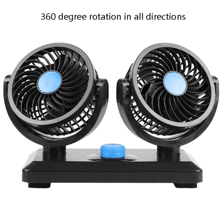 Car Fan Portable Mini Adjustable Car Double-Headed Electric Fan, Colour: Blue USB Universal - Heating & Fans by PMC TechLife | Online Shopping South Africa | PMC TechLife | Buy Now Pay Later Mobicred