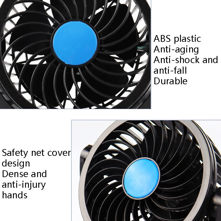 Car Fan Portable Mini Adjustable Car Double-Headed Electric Fan, Colour: Blue USB Universal - Heating & Fans by PMC TechLife | Online Shopping South Africa | PMC TechLife | Buy Now Pay Later Mobicred