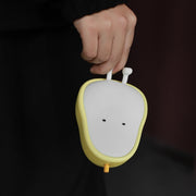 Pear Shape Night Light Silicone Soft Bedroom Warm Light LED Night Light(Warm White Light)