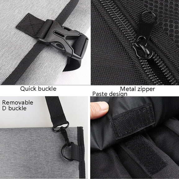 WESSLECO Chef Knife Tool Storage Bag Oxford Cloth Knife Bag(Gray)