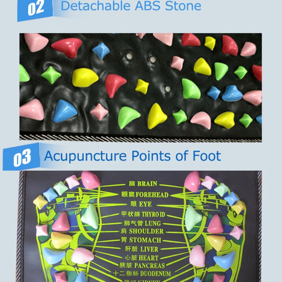 70 x 35cm Imitation Stone Foot Massage Pad Foot And Leg Pain Relief Physiotherapy Health Acupressure Pad