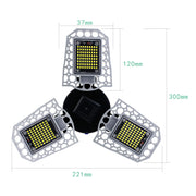 60W LED Industrial Mining Light Water-resistant Light Sensor Folding Tri-Leaf Garage Lamp(Warm White Light)
