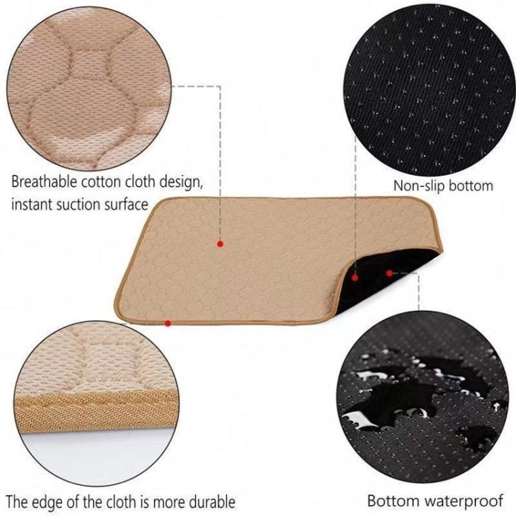 2 PCS 50x40cm Car Pet Injection Pad Water-resistant Pad Cat Dog Sofa Water-resistant Diapholic Carpet Water Absorbing Pad(Beige)