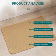 60x45cm Car Pet Injection Pad Water-resistant Pad Cat Dog Sofa Water-resistant Diapholic Carpet Water Absorbing Pad(Light Grey)