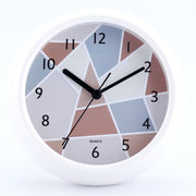 Round Water-resistant Wall Clock Kitchen And Bathroom Desktop Clock Ornaments(White)