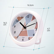Round Water-resistant Wall Clock Kitchen And Bathroom Desktop Clock Ornaments(White)