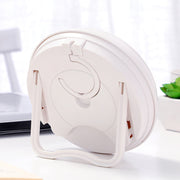 Round Water-resistant Wall Clock Kitchen And Bathroom Desktop Clock Ornaments(White)