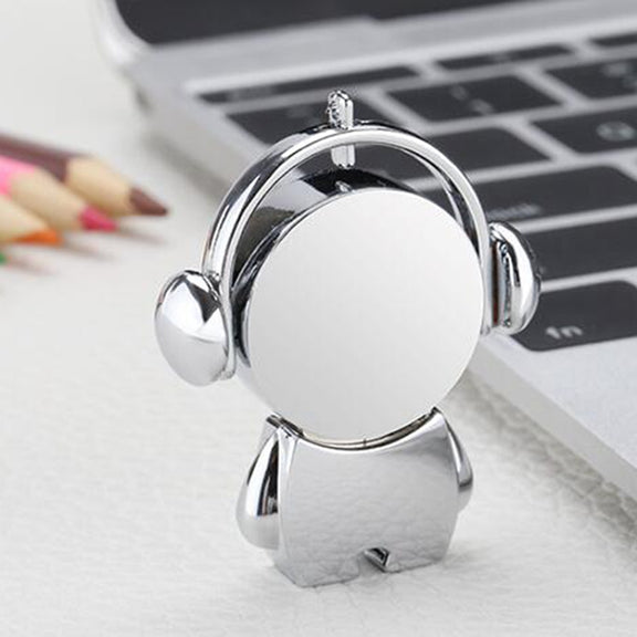 Y01 Metal Musician Car Cartoon Style U Disk, Capacity: 16GB(Silver)