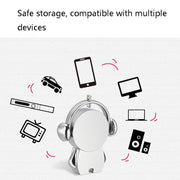 Y01 Metal Musician Car Cartoon Style U Disk, Capacity: 16GB(Silver)