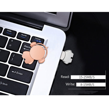 Y01 Metal Musician Car Cartoon Style U Disk, Capacity: 16GB(Rose Gold) - USB Flash Drives by PMC Jewellery | Online Shopping South Africa | PMC Jewellery | Buy Now Pay Later Mobicred