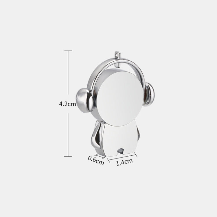Y01 Metal Musician Car Cartoon Style U Disk, Capacity: 128GB(Silver) - free shipping - PMC Jewellery - Order now!