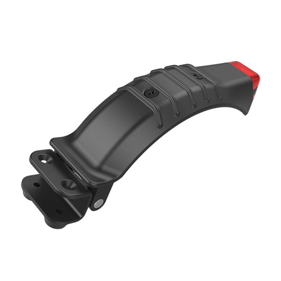 For 5 inch / 5.5 inch / 6.5 inch Electric Scooter Carbon Fiber Aluminum Alloy Rear Fender with LED Tail Light(Black)