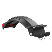 For 5 inch / 5.5 inch / 6.5 inch Electric Scooter Carbon Fiber Aluminum Alloy Rear Fender with LED Tail Light(Black)