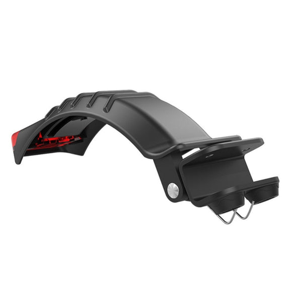 For 5 inch / 5.5 inch / 6.5 inch Electric Scooter Carbon Fiber Aluminum Alloy Rear Fender with LED Tail Light(Black)