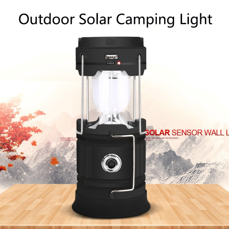 5803 Solar Camping Lamp Outdoor LED Emergency Portable Light Support USB Output(Red) - Camping Lighting by PMC TechLife | Online Shopping South Africa | PMC TechLife | Buy Now Pay Later Mobicred