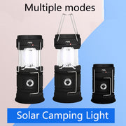 5803 Solar Camping Lamp Outdoor LED Emergency Portable Light Support USB Output(Red)