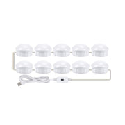 LED Makeup Mirror Light Beauty Fill Light Hand Sweep Sensor Mirror Front Light, Power source: 10 Bulbs(Natural White)