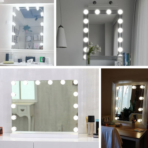 LED Makeup Lamp Mirror Front Beauty Fill Light Hand Sweep Sensation Lamp, Power source: 10 Bulbs