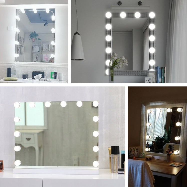 LED Makeup Lamp Mirror Front Beauty Fill Light Hand Sweep Sensation Lamp, Power source: 10 Bulbs