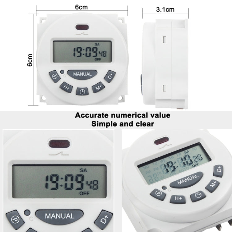 220V  L701 Small Timing Microcomputer Time Control Switching Power Supply Timing Switch - Smart Switch by PMC TechLife | Online Shopping South Africa | PMC TechLife | Buy Now Pay Later Mobicred