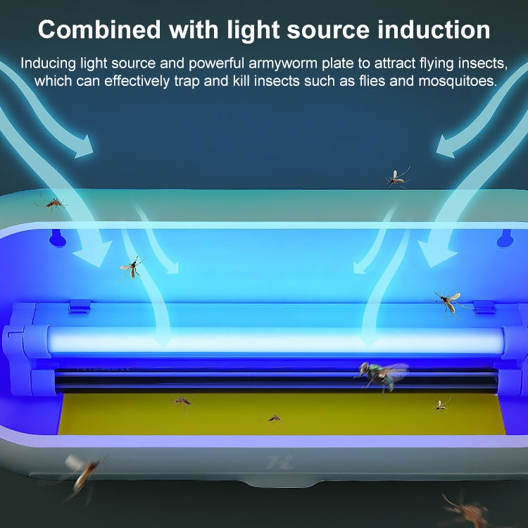 HanZhang Sticky Trap Mosquito Lamp Restaurant Hotel Hanging Electronic Fly Killer CN Plug, Specification: White 8W Single Lamp Tube 2 Light Tube - Repellents by PMC TechLife | Online Shopping South Africa | PMC TechLife | Buy Now Pay Later Mobicred