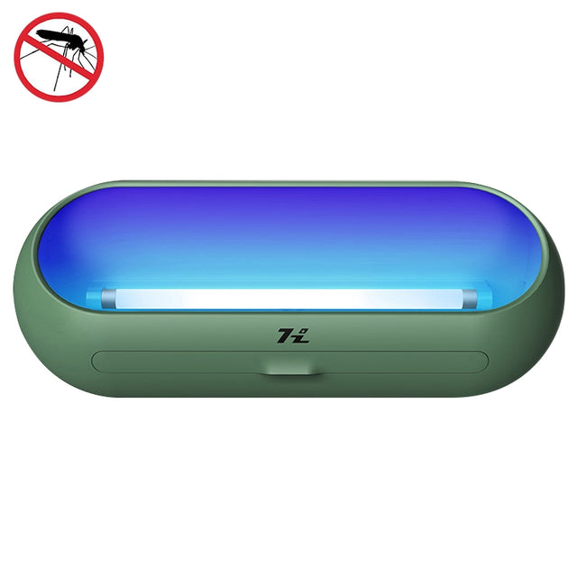 HanZhang Sticky Trap Mosquito Lamp Restaurant Hotel Hanging Electronic Fly Killer CN Plug, Specification: Avocado Green 8W Single Lamp Tube 1 Light Tube