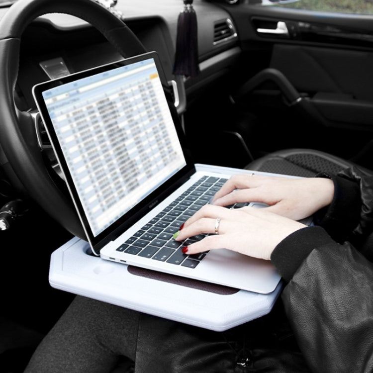 Car Multi-Purpose Steering Wheel Card Table Car Computer Bracket Chair Back Bracket Small Table Shelf Rack(Upgrade Gray) - Car Drink Holders by null | Online Shopping South Africa | PMC Jewellery | Buy Now Pay Later Mobicred