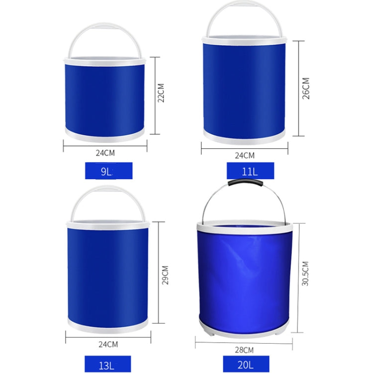 3 PCS  9L Car Folding Telescopic Bucket Portable Car Washing Special Bucket Outdoor Travel Fishing Bucket - Stowing Tidying by PMC TechLife | Online Shopping South Africa | PMC TechLife | Buy Now Pay Later Mobicred