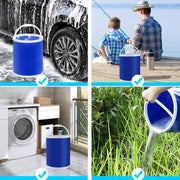 3 PCS  9L Car Folding Telescopic Bucket Portable Car Washing Special Bucket Outdoor Travel Fishing Bucket