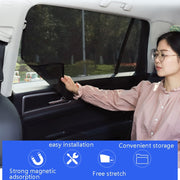 4 PCS Net Yarn Magnetic Suction Type Car Sunshade Curtain, Size: Front Row Arc