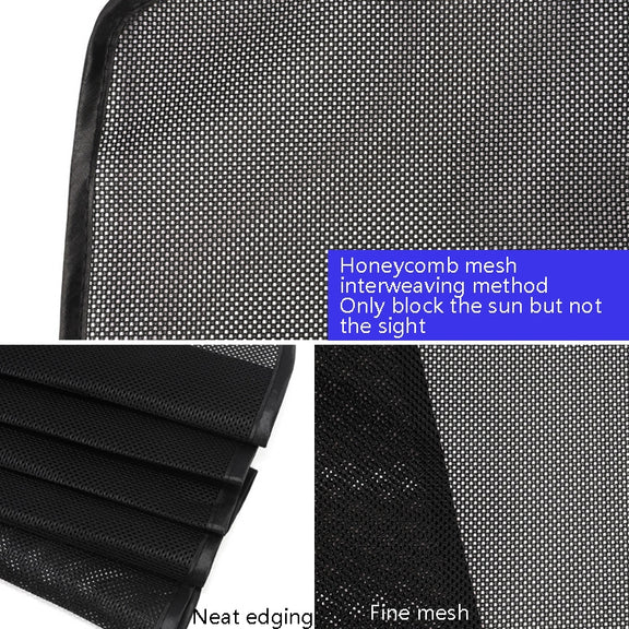 4 PCS Net Yarn Magnetic Suction Type Car Sunshade Curtain, Size: Thick Back Row Square