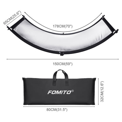 FOMITO U-Shaped Curved  Photo Studio Reflector Board 4 In 1 Gold Silver White Black Reflective Board -  by PMC Jewellery | Online Shopping South Africa | PMC Jewellery | Buy Now Pay Later Mobicred