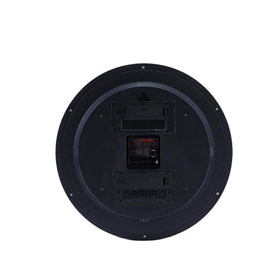 13 Inch Dual-screen LED Display Wall Clock Living Room Temperature And Humidity Calendar Multi-function Clock(Black)
