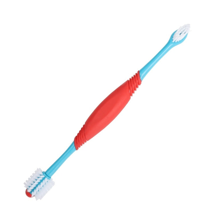 Pet Double-Head Toothbrush Pet Oral Cleaning Products(Blue) - Oral Cleaning Tools by PMC TechLife | Online Shopping South Africa | PMC TechLife