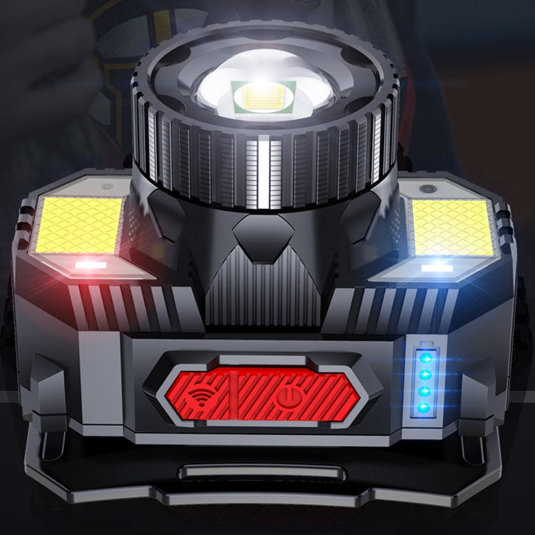 TG-TD009 LED Strong Headlamp Head-Mounted USB Rechargeable Zoom Sensor Headlamp, Colour: Yellow Light - Headlamp by PMc TechLife | Online Shopping South Africa | PMc TechLife | Buy Now Pay Later Mobicred