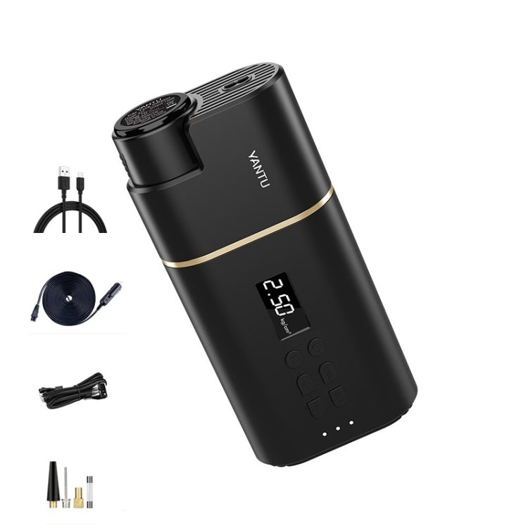 YANTU A31 Car Smart Digital Display Air Pump Electric Portable Tire Pump, Specification： Wireless Version Black - free shipping - PMC Jewellery - Order now!