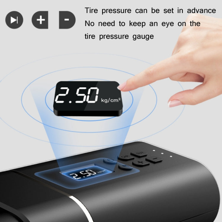 YANTU A31 Car Smart Digital Display Air Pump Electric Portable Tire Pump, Specification： Wireless Version Black - free shipping - PMC Jewellery - Order now!
