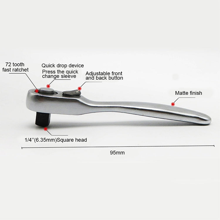 Portable Mini Single-Ended Torque Rachet Wrench Spanner Hand Repair Tools - Hex Key & Spanner by PMC Jewellery | Online Shopping South Africa | PMC Jewellery | Buy Now Pay Later Mobicred