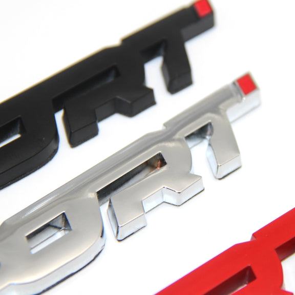 6 PCS  Metal 3D Stereo Car Sticker Modified Sport Tail Sticker Body Sticker(Black)