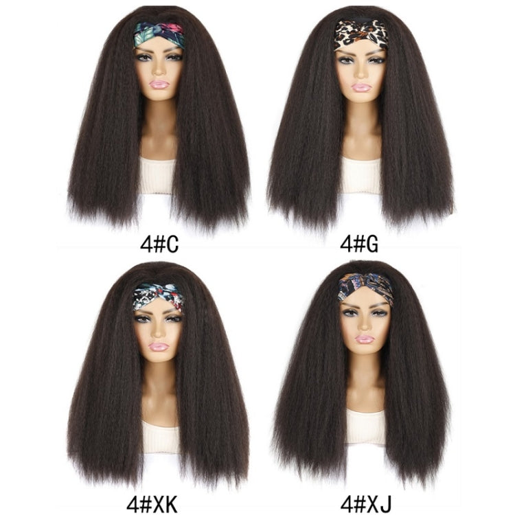 Turban Headband Corn Beard Long Hair Wig Headgear, Color Classification: 4 # XC