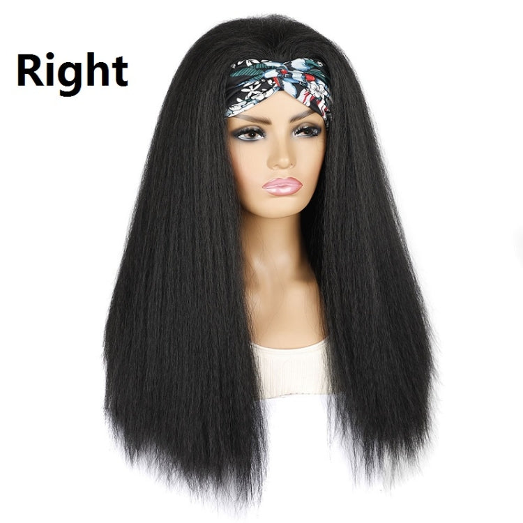 Turban Headband Corn Beard Long Hair Wig Headgear, Color Classification: 18C # E