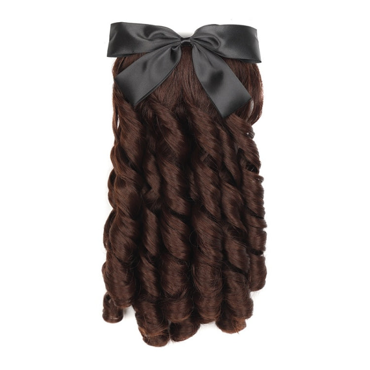 Princess Curly Ponytail Wig Costume Film And Television Retro Prom Comb Ponytail Curly Hair(Dark Brown) - free shipping - PMC TechLife - Order now!