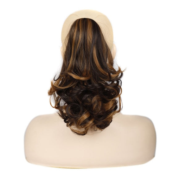 Women Curly Hair Short Ponytail Wig With Shark Clip(4AH27A #)