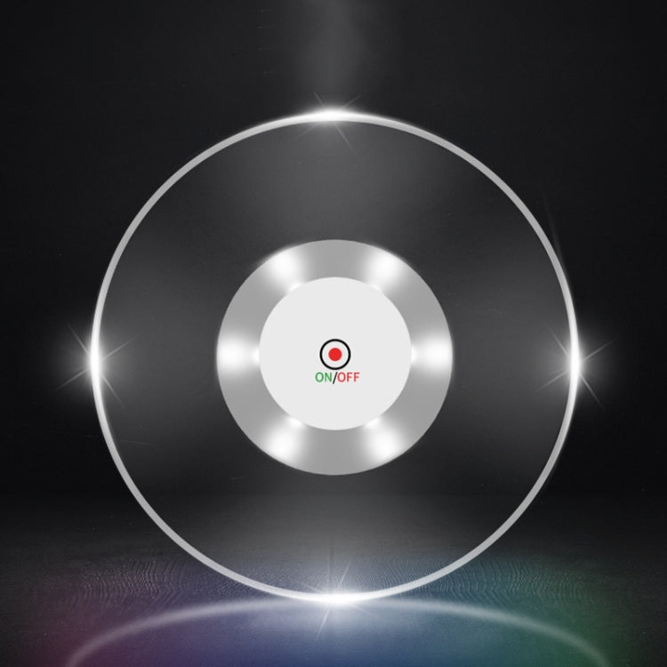 LED Flashing Coaster Bar KTV Cocktail Base Light Luminous Coaster(Round White Light) - free shipping - PMc TechLife - Order now!